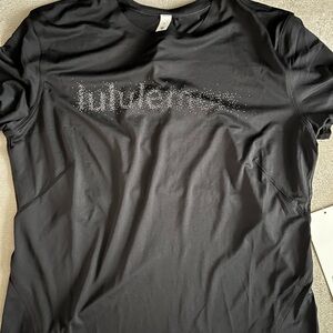 Lululemon Athletica Black Tee with Subtle Design
